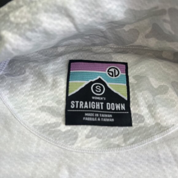 Straight Down Light Grey and White Camouflage Womens Zip Up Jacket Size S - Picture 2 of 15